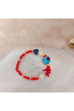 دستبند جواهر آبی زنانه سنگ طبیعی bizizmoda - کد 218395782