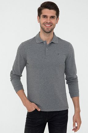 سوئیشرت طوسی مردانه ساده Pierre Cardin - کد 207960760