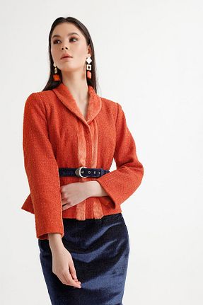 کت نارنجی زنانه Blazer R4 - کد 217647087