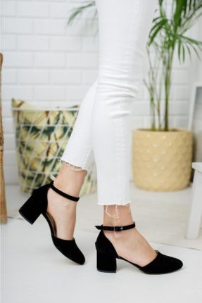 کفش پاشنه بلند کلاسیک مشکی زنانه چرم مصنوعی پاشنه متوسط ( 5 - 9 cm ) پاشنه ضخیم کد 79865762