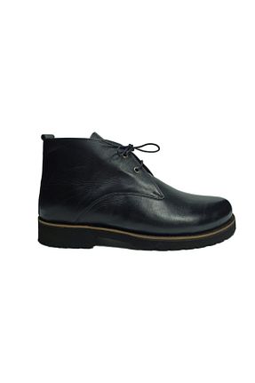 بوت / نیم بوت مشکی مردانه چرم خالص KBAYAKKABI - کد 217638530