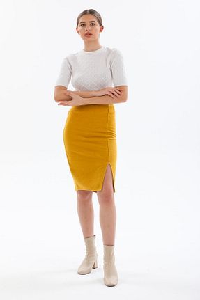 دامن زرد زنانه پارچه ONO STORE - کد 218444526