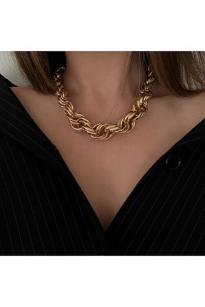گردنبند استیل ( فولاد ) طلائی زنانه استیل (فولاد) ZWEIG - کد 218680942