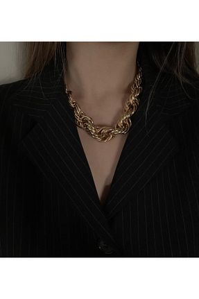 گردنبند استیل ( فولاد ) طلائی زنانه استیل (فولاد) ZWEIG - کد 218680942