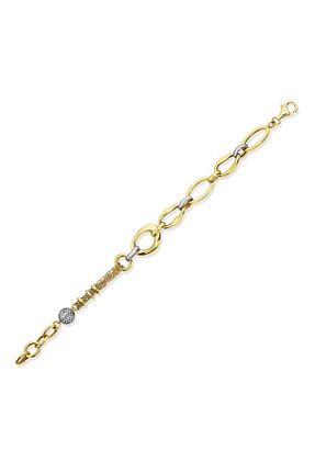 دستبند نقره زرد زنانه 925 عیار Cevahir Gold - کد 66675971