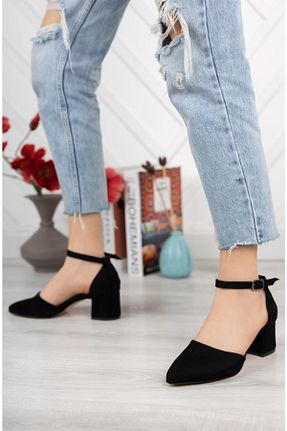 کفش پاشنه بلند کلاسیک مشکی زنانه چرم Tolgado - کد 217558667