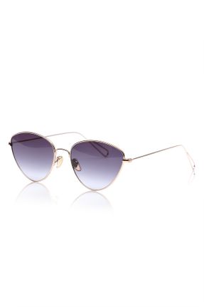 عینک آفتابی طلائی زنانه 56 UV400 فلزی کد 217594021