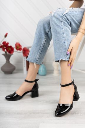 کفش پاشنه بلند کلاسیک مشکی زنانه چرم مصنوعی پاشنه ضخیم پاشنه متوسط ( 5 - 9 cm ) کد 217479181