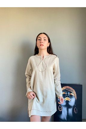 تونیک طوسی زنانه بافتنی Esvap Butik - کد 218255588
