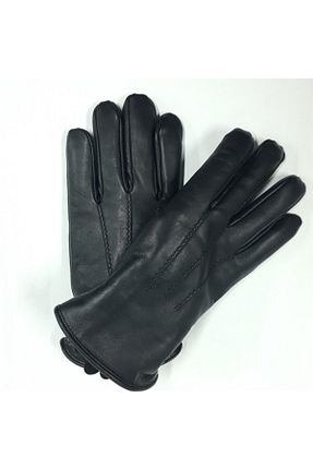دستکش مشکی مردانه چرم خالص fubileather - کد 192981053