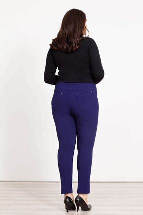 شلوار سرمه ای زنانه الاستین Moda İlgi - کد 218670065