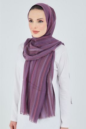 شال بنفش زنانه پلی استر çiğdem eşarp - کد 218679017