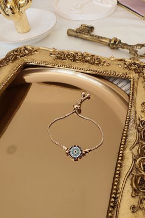 دستبند جواهر طلائی زنانه برنجی Trendy Butik - کد 219910944
