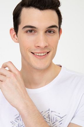 تیشرت سفید مردانه رگولار Pierre Cardin - کد 207960833