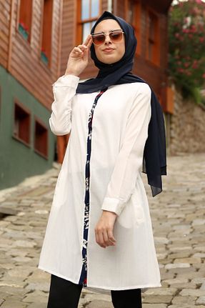 تونیک حجاب سفید زنانه بافتنی Feiza Collection - کد 219658297
