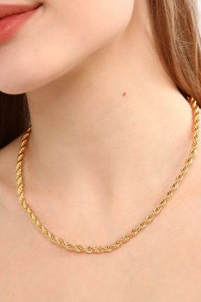 گردنبند جواهر طلائی زنانه برنز کد 220274363