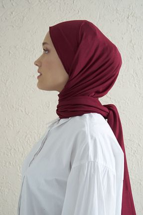 روسری زرشکی پنبه ای Gülsoy - کد 96835447