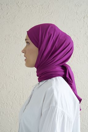 روسری بنفش پنبه ای Gülsoy - کد 96846104