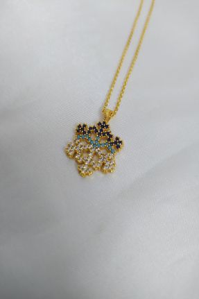 گردنبند جواهر طلائی زنانه روکش طلا کد 220204935
