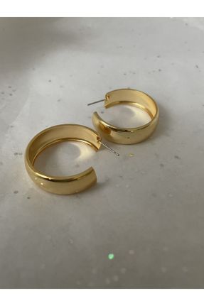 گوشواره جواهر طلائی برنز حلقه کد 221650237