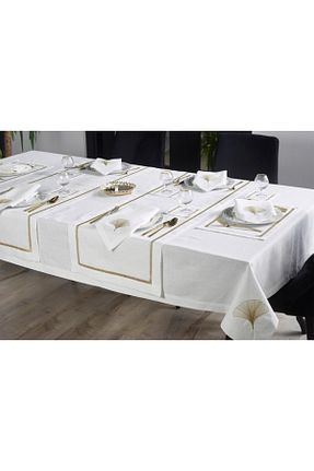 رومیزی طلائی پلی استر caka home design - کد 80060966