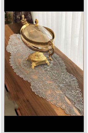 رومیزی طوسی پلی استر SosyeteDükkanı - کد 221350703