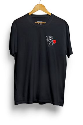 تی شرت مشکی زنانه رگولار یقه گرد کد 71762391