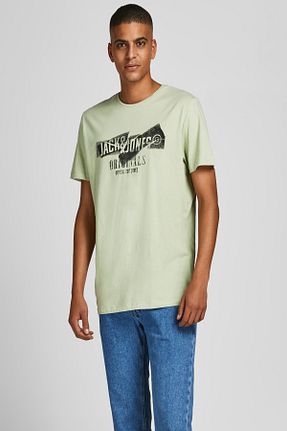 تیشرت سبز مردانه رگولار Jack & Jones - کد 221438123