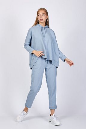 شلوار کرمگن آبی زنانه پاچه لوله تفنگی KALIBASIC - کد 221960412