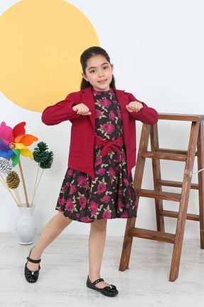 کت و شلوار زرشکی بچه گانه بافتنی MODAMAYS - کد 222311678