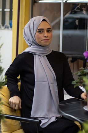 شال طوسی زنانه پلی استر dafne moda - کد 222872822