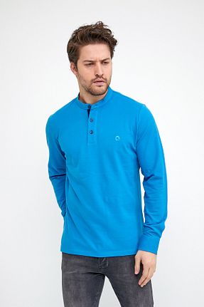 سوئیشرت آبی مردانه ساده ENQUE - کد 213239974