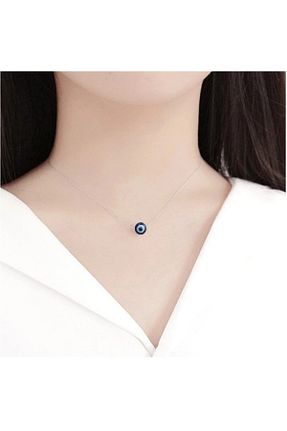 گردنبند جواهر آبی زنانه فلزی TakıConcept - کد 224500297