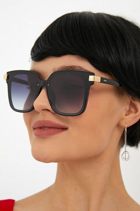 عینک آفتابی مشکی زنانه UV400 ModaLand - کد 222856858