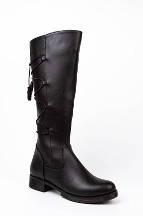 چکمه مشکی زنانه چرم مصنوعی Lio Shoes - کد 222944918