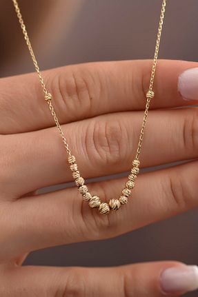 گردنبند طلا زرد زنانه 14 عیار Ayyıldız Kuyumculuk - کد 39321111