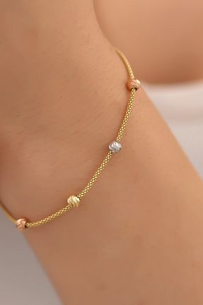 دستبند طلا زرد زنانه 14 عیار Ayyıldız Kuyumculuk - کد 39459101