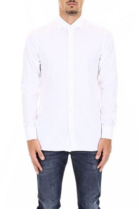 پیراهن سفید مردانه اسلیم فیت Z ZEGNA - کد 40953683