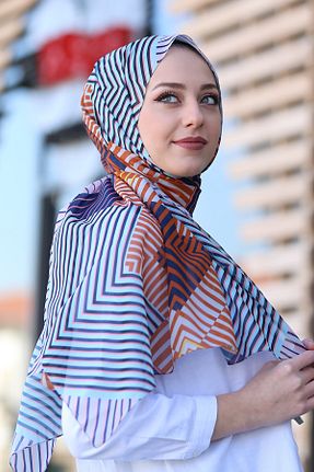 روسری آبی شیفون Stella - کد 38477745