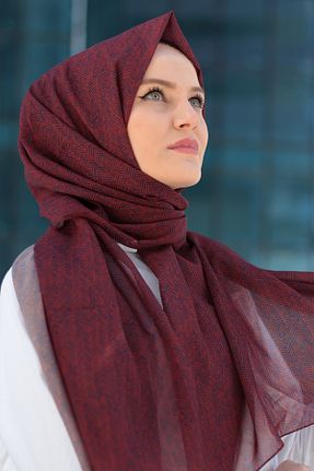 شال زرشکی زنانه شیفون Stella - کد 38591258