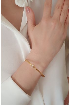 دستبند جواهر سفید زنانه سنگ طبیعی LOVI - کد 41190399