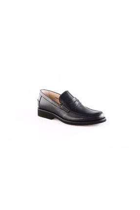 کفش کلاسیک مشکی مردانه چرم طبیعی پاشنه کوتاه ( 4 - 1 cm ) پاشنه ساده کد 41705957