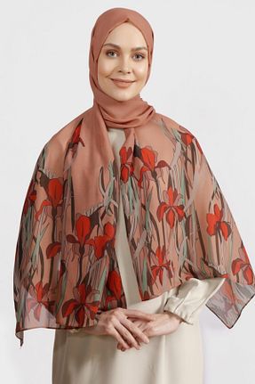 شال نارنجی زنانه شیفون Differenza - کد 66268178
