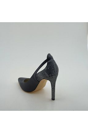 کفش پاشنه بلند کلاسیک مشکی زنانه چرم خالص VİNİCCİ AYAKKABI - کد 66536199
