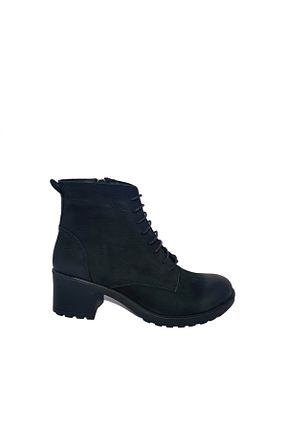 بوت / نیم بوت مشکی زنانه چرم خالص Scavia - کد 66984132