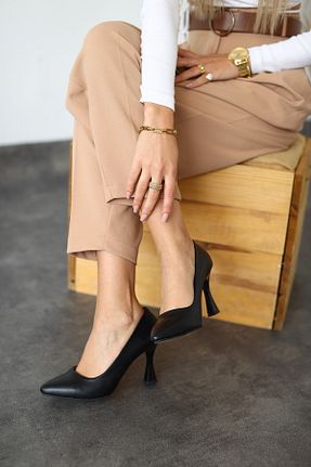 کفش پاشنه بلند کلاسیک مشکی زنانه نبوک Weashoes - کد 225072568