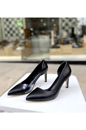 کفش پاشنه بلند کلاسیک مشکی زنانه چرم مصنوعی gloriyshoes - کد 84899195