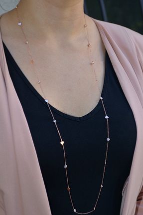 گردنبند نقره صورتی زنانه 925 عیار Argentum Concept - کد 4688525