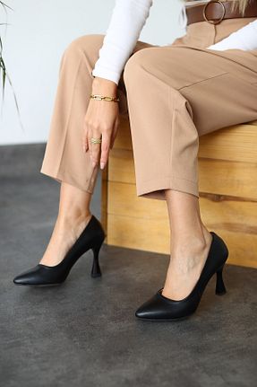 کفش پاشنه بلند کلاسیک مشکی زنانه نبوک Weashoes - کد 225072568