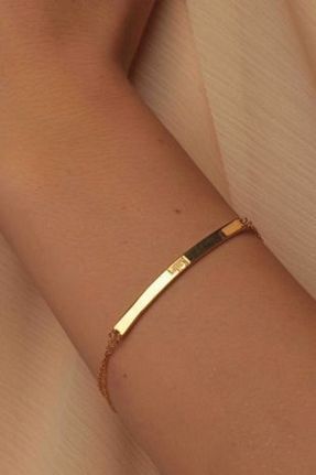 دستبند نقره طلائی زنانه 925 عیار eddiajewellery - کد 225158741